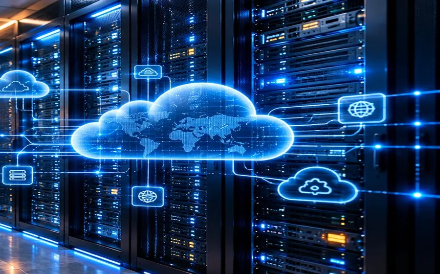 Infraestrutura tecnológica com servidores e monitoramento