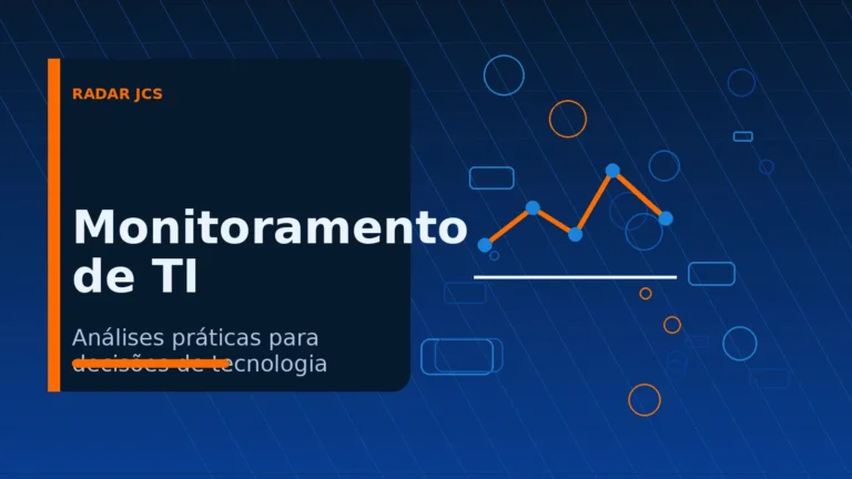 Ilustração RADAR JCS sobre monitoramento de TI em empresas